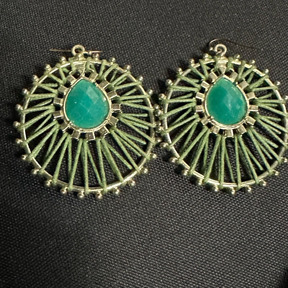 Green earrings